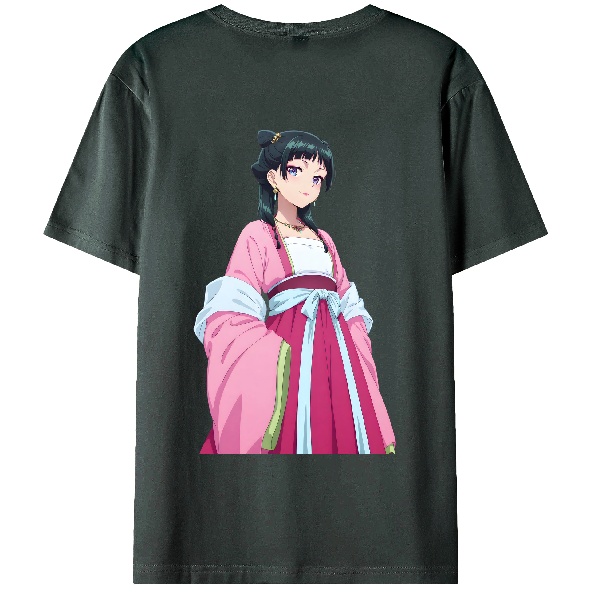 （画像用） 薬屋のひとりごと The Apothecary Diaries 綿100％ メンズ半袖Tシャツ（バックプリント） 通気性